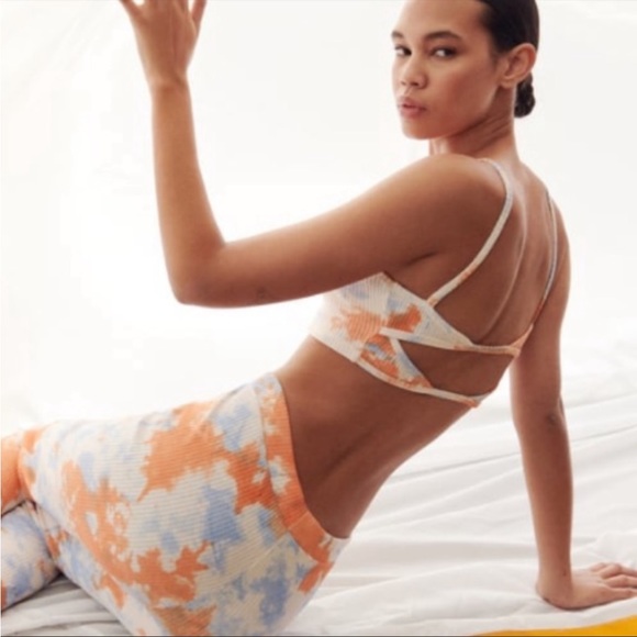 ZARA TIE-DYE RIBBED CROP TOP - Picture 3 of 5